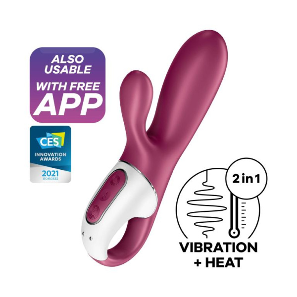 Вибратор-кролик Satisfyer Hot Bunny с функцией нагрева, красный_3