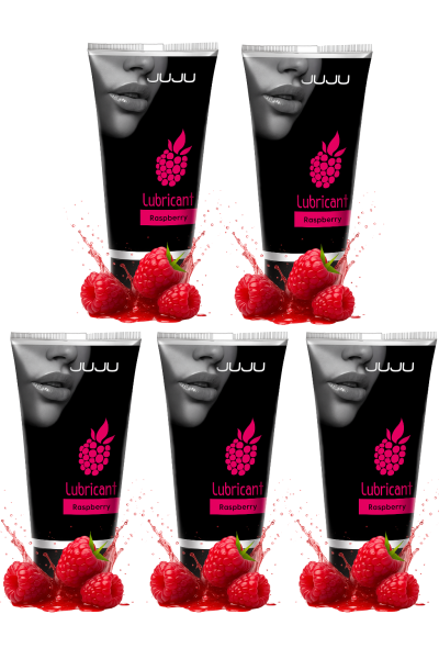 Сет съедобных лубрикантов JUJU Малина, 5х50ml 738JU_1