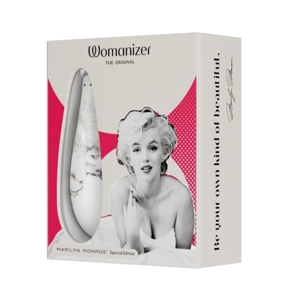 Бесконтактный клиторальный стимулятор Womanizer Marilyn Monroe мраморно-белый_1