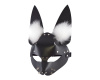 Маска Зайка с мехом, чёрная_3