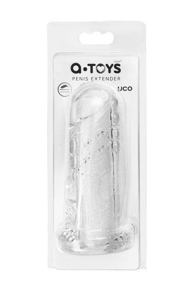 Насадка на пенис с дополнительной стимуляцией A-Toys by TOYFA Uco, TPE, прозрачный, 13 см_5