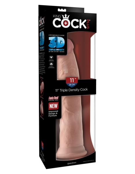 Фаллоимитатор на присоске 3-ая плотность King Cock Plus 11 Triple Density CockKing Cock Plus 11_1