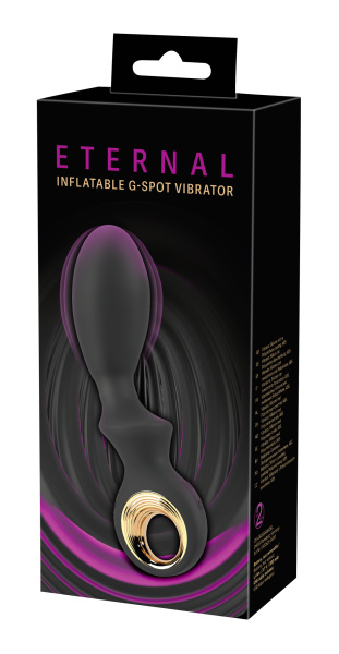 Надувной вибратор для точки G Eternal Inflatable G-Spot, черный, 10 см._2