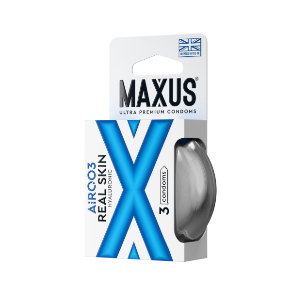 Презервативы MAXUS 003 №3 с железным кейсом, гладкие, экстратонкие, с гиалуроновой кислотой, 3 шт_3