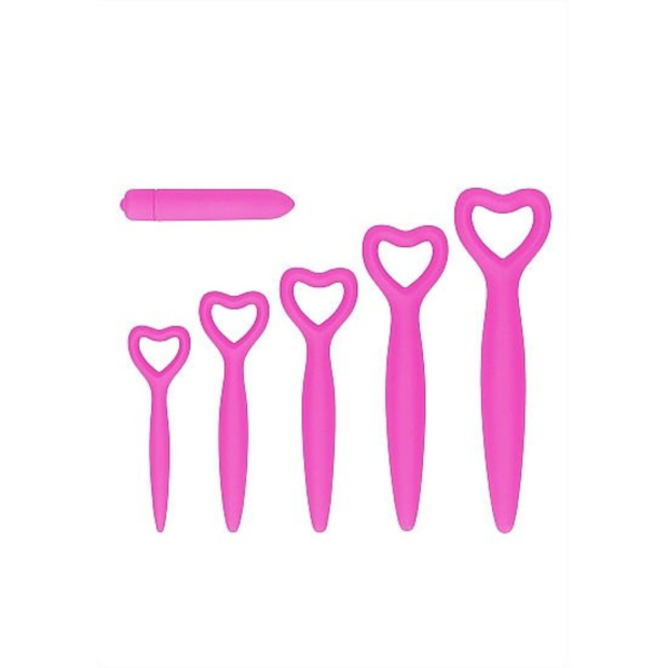Набор вагинальных расширителей с вибропулей Silicone Vaginal Dilator Set_1