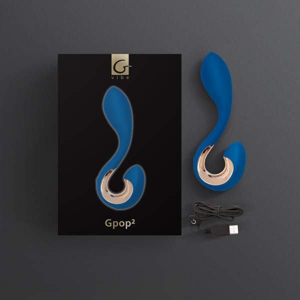 Gvibe Gpop2 - универсальный вибратор, 12.5х2.8 см. Синий_3