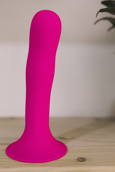 Дилдо на присоске с двойной плотностью Hitsens S04 Pink ADRIEN LASTIC DILDO DUAL DENSITY_3