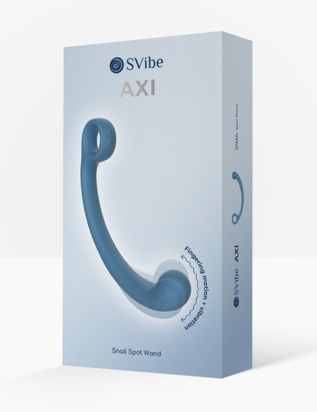 Универсальный вибромассажер SVibe Snail AXI Spot Wand, голубой_2