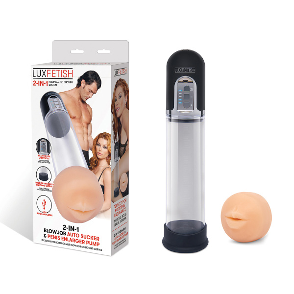Автоматическая вакуумная помпа 2-in-1 Blowjob Auto Sucker & Penis Enlarger Pump_2