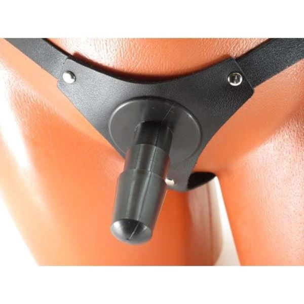 Трусики со штырьком из кожи черные 52019ars_1