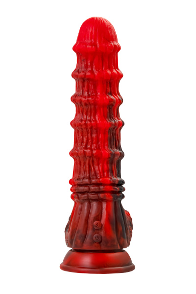 Вибратор Black&Red by TOYFA Monster Tops, силикон, красно-черный, 27 см_3