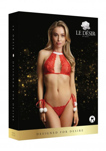 Комплект эротического белья Snow Angel Lace Lingerie Set (красный)_1