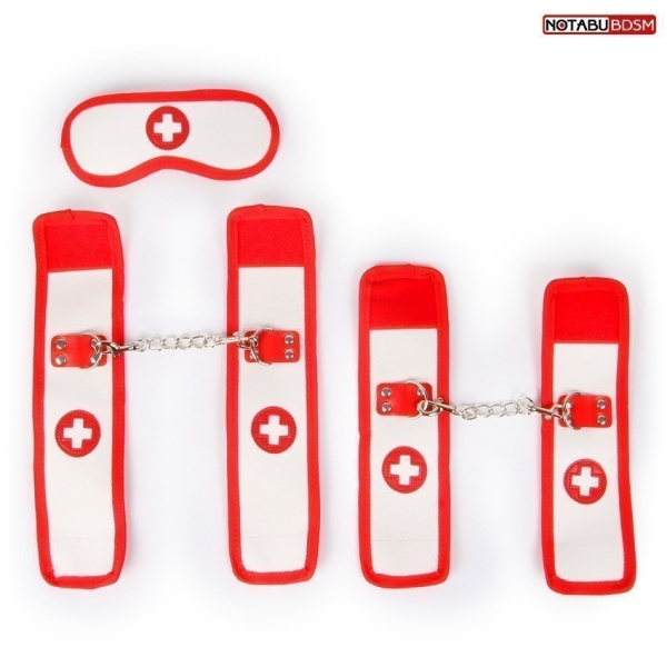 КОМПЛЕКТ (наручники, оковы, маска) PVC арт. NTB-80329_3