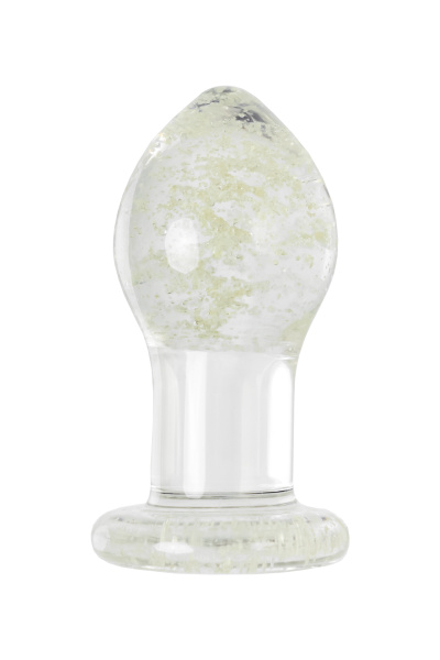 Анальная втулка Sexus Glass светящаяся в темноте, стекло, прозрачная, 9 см_5