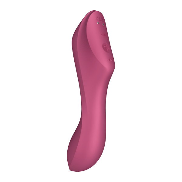 Вакуумно-клиторальный вибромассажер Satisfyer Curvy Trinity 3, красный_3