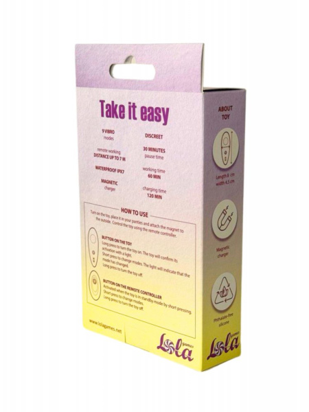 Перезаряжаемый вибратор в трусики Take it Easy Joy 9026-01lola_5