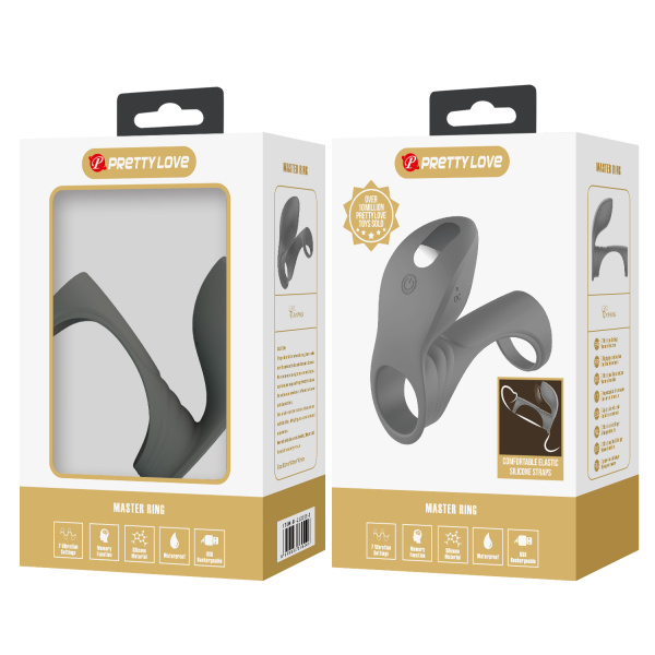 Эрекционное кольцо с вибростимуляцией клитора Pretty love BI-210199-1_1