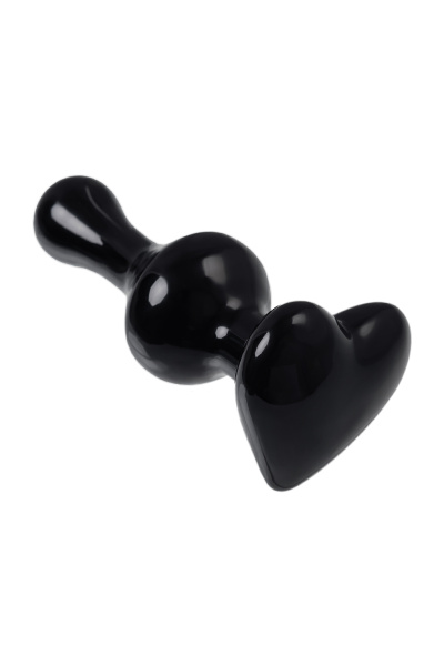 Анальная втулка Sexus Glass, стекло, черная, 9,8 см_4