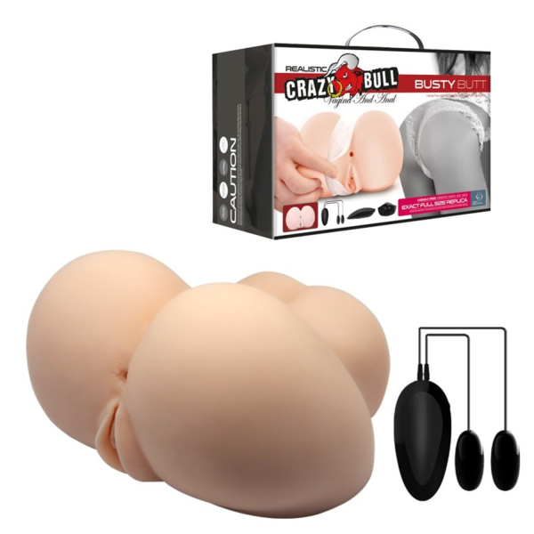 Мастурбатор вагина-анус с вибрацией Crazy Bull Busty Butt_1