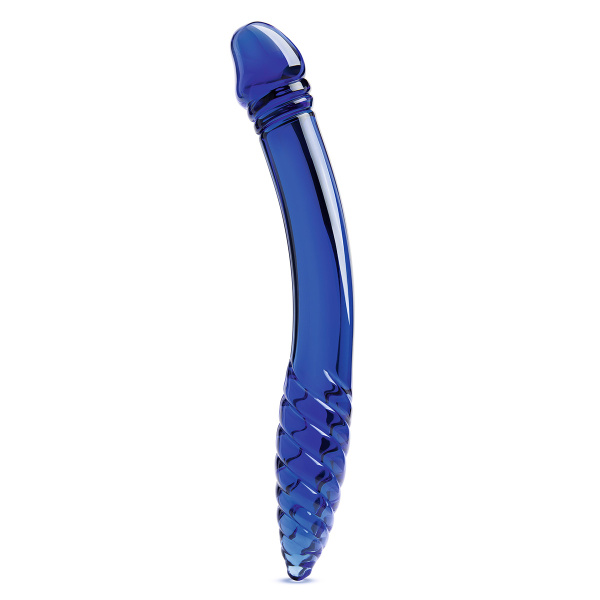Двухголовый рельефный стимулятор 11 in Double-sided Glass Dildo For G-Spot P-Spot Stimulation_3