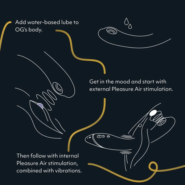 Стимулятор G-точки Womanizer OG c технологией Pleasure Air и вибрацией темно-серый_4