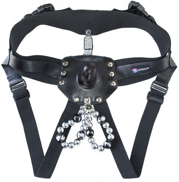 Пояс glamur black с 2-мя насадками d 40 мм, l 145 мм и  d 42 мм, l 182 мм, арт. 330803_3