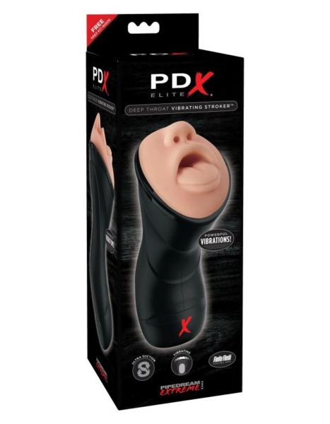 Мастурбатор-ротик с вибрацией глубокая глотка PDX ELITE Deep Throat Vibrating Stroker_1