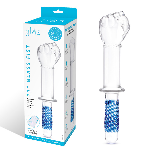 Фаллоимитатор-кулак из стекла 11 in с рукоятью Glass Fist Double Ended With Handle Grip_2