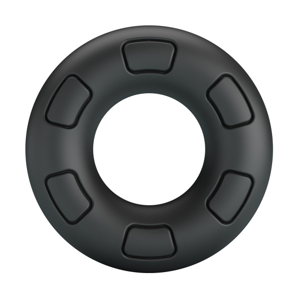 Эрекционное кольцо из силикона растягивающееся черное CRAZY BULL BI-210247_3