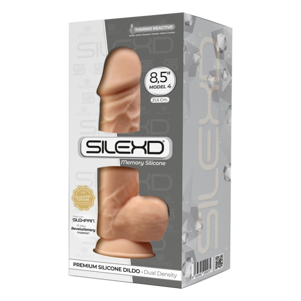 SileXD Фаллоимитатор на присоске с мошонкой MODEL 4 (8.5)_1