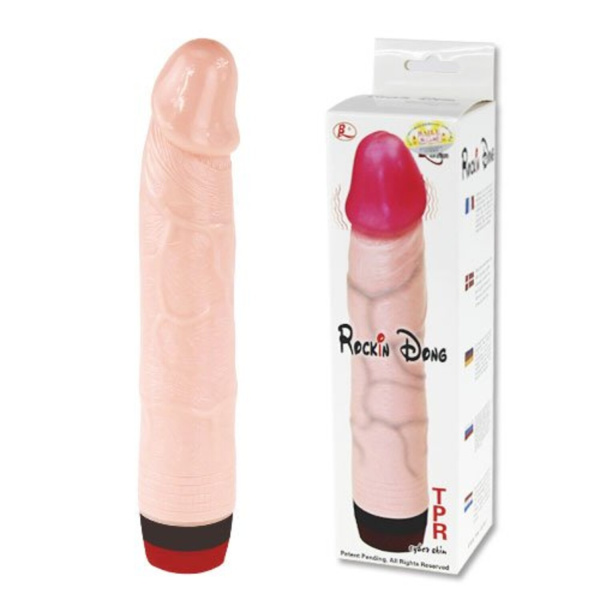 Вибромассажер реалистичный с многоскоростной вибрацией, телесный_1