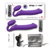 Гибкий страпон Strap-on-me с вибрацией, с 3-мя моторами, фиолетовый, размер XL_6