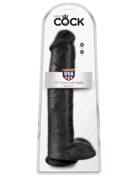 Фаллоимитатор-гигант черный King Cock 15 Cock with Balls_1
