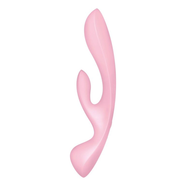 Гибкий вибратор-кролик 2 в 1 Satisfyer Triple Oh, розовый_5