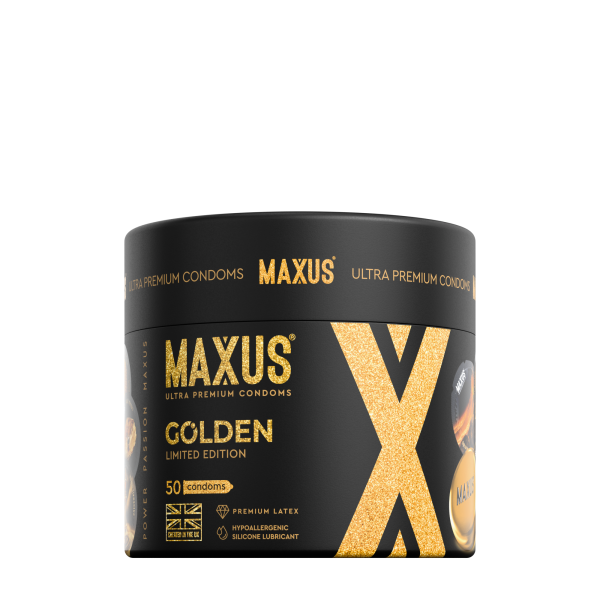 Презервативы MAXUS Golden Limited Edition в железном кейсе, золотые, 50 шт._3