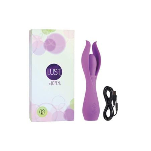 Вибромассажер с лепестками малый Lust by JOPEN L5 перезаряжаемый фиолетовый_1