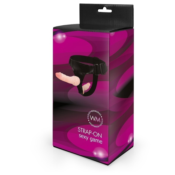 Фаллоимитатор двойной (с наружным и внутренним фаллосами) на трусиках,  l 165 мм d 35 мм l 105 мм d_4