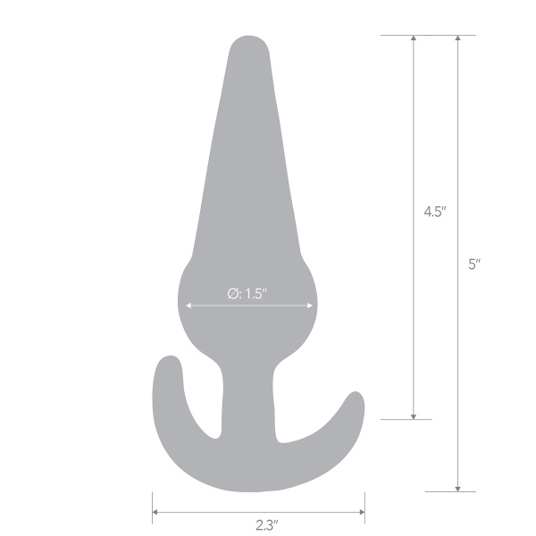 Анальная пробка конической формы 5in Medium Tapered Butt Plug_5