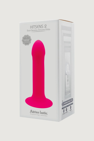 Дилдо на присоске с двойной плотностью HITSENS S02 PINK ADRIEN LASTIC DILDO DUAL DENSITY_1