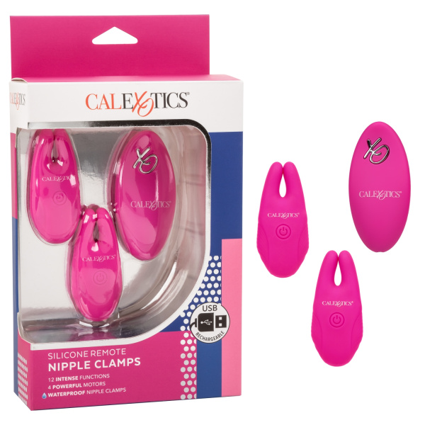 Зажимы для сосков с дистанционным управлением REMOTE NIPPLE CLAMPS (розовые)_1