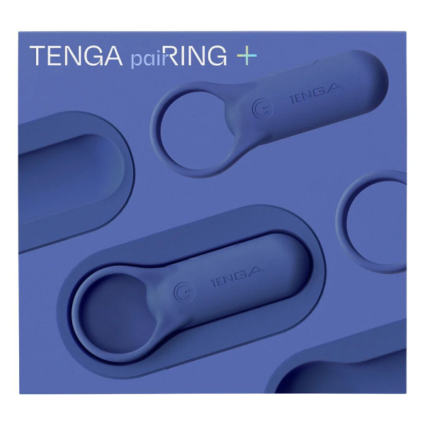 Эрекционное кольцо Tenga paiRING+ с усиленной вибрацией, индиго_4