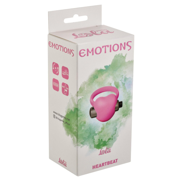 Эрекционное виброколечко Emotions Heartbeat Light pink_1