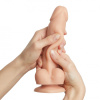 Реалистичный фаллоимитатор с подвижной кожей Strap-on-me SLIDING SKIN Large на присоске, телесный_5