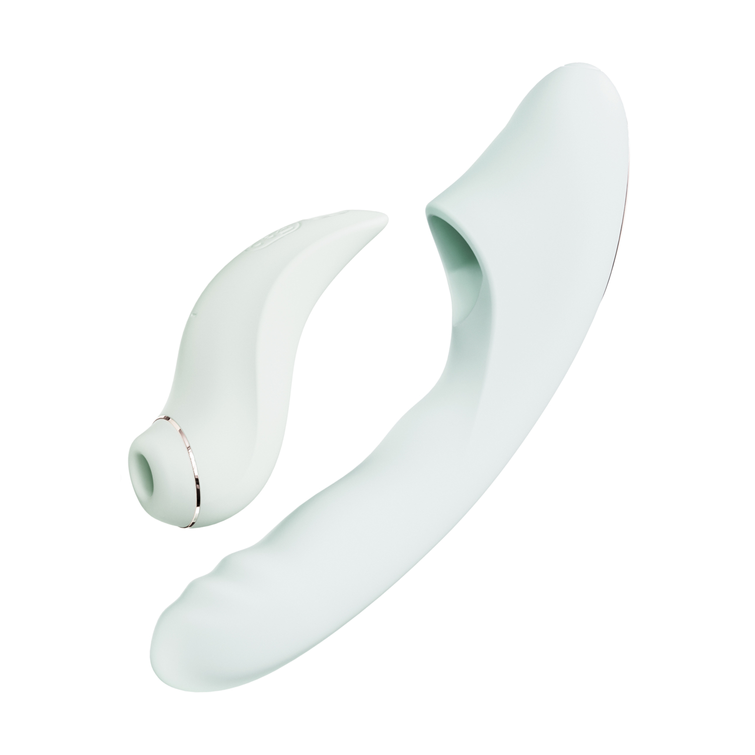 Вибратор с возвратно-поступательными движениями и вакуумом BeYourLover Fatima, мятный_7