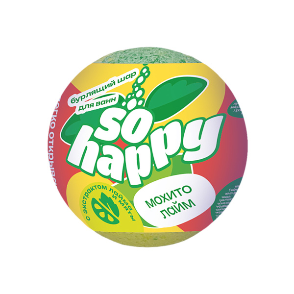 Бурлящий шар для ванной «SOHappy» Махито Лайм 120 г_2