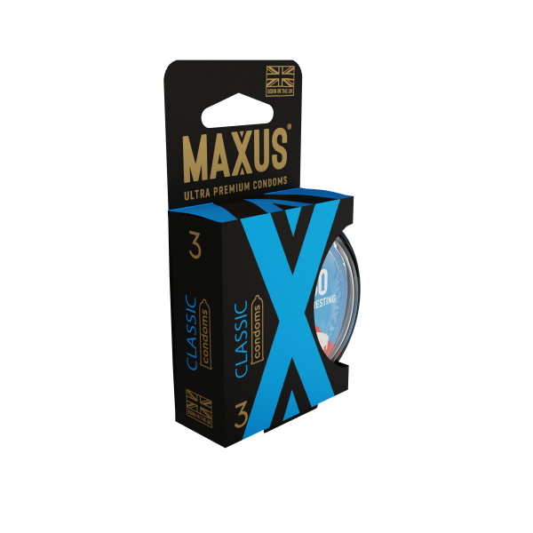 Презервативы MAXUS Classic №3 в пластиковом кейсе, классические, X-Edition, 3 шт_1