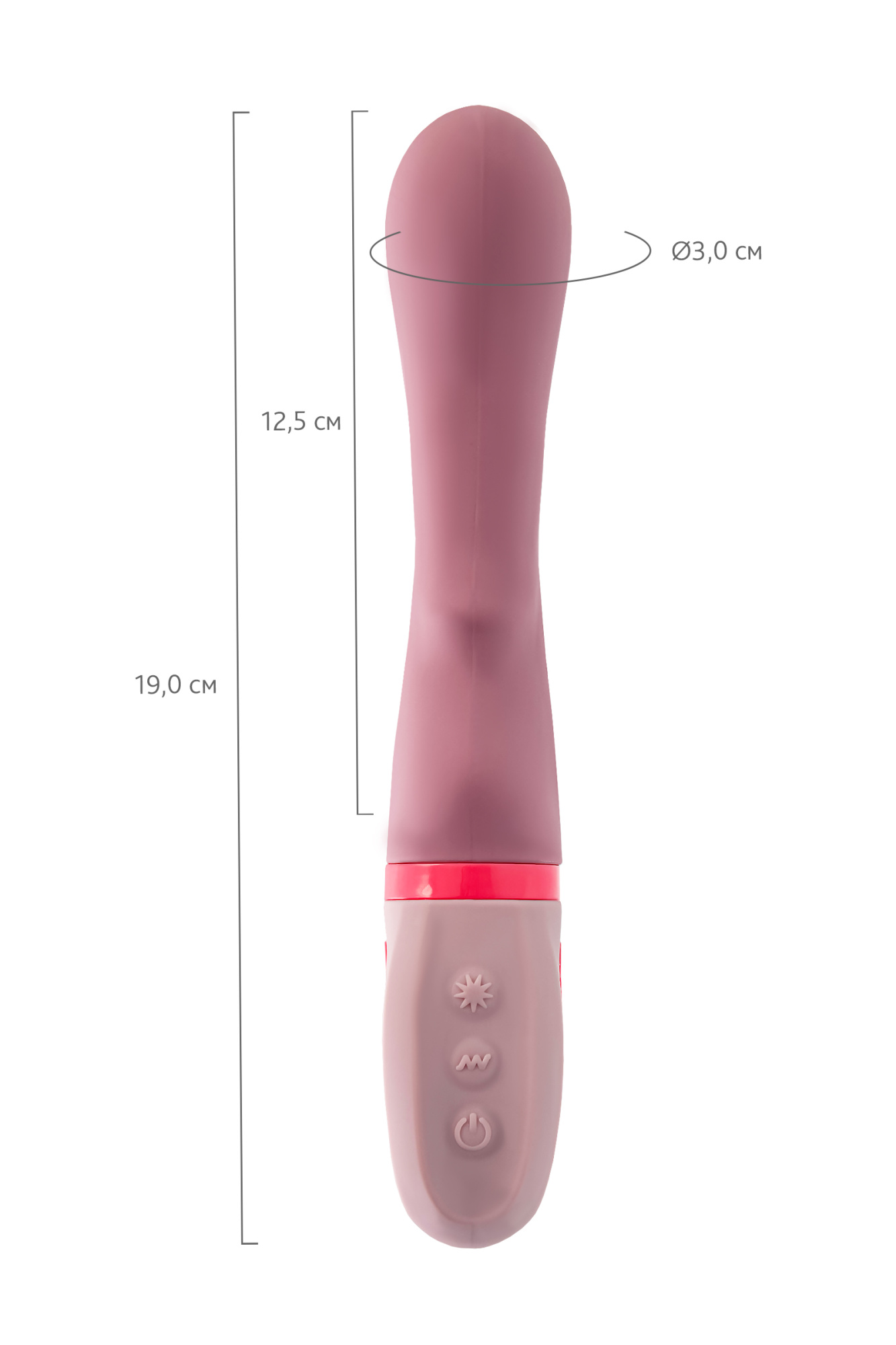 Вибратор Flovetta ROSE, силикон, розовый, 19 см_7