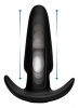 XR Brands KineticThumping 7X Medium Anal Plug - Анальная пробка с вибрацией, 13.3х4 см Черный_1