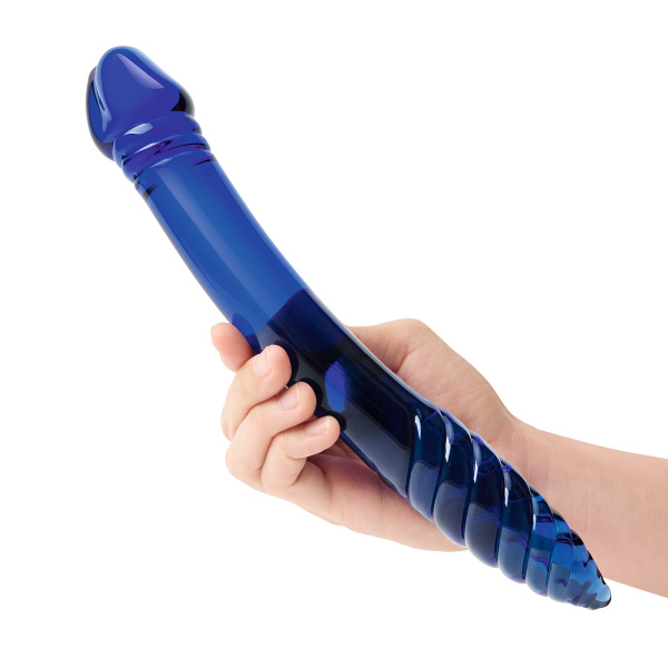 Двухголовый рельефный стимулятор 11 in Double-sided Glass Dildo For G-Spot P-Spot Stimulation_4