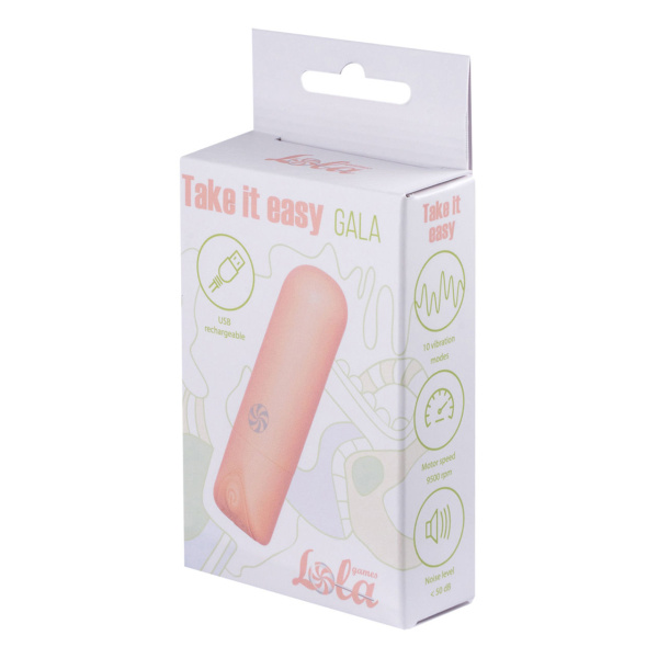 Перезаряжаемая вибропуля Take it Easy Gala Peach_1